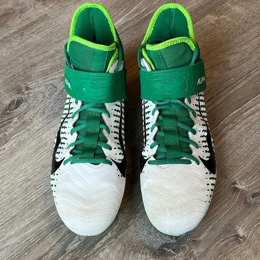 Nike Alpha Menace Pro 2 Football Cleats Mid White‎ Pine Mens 11 UK 10 EU 45